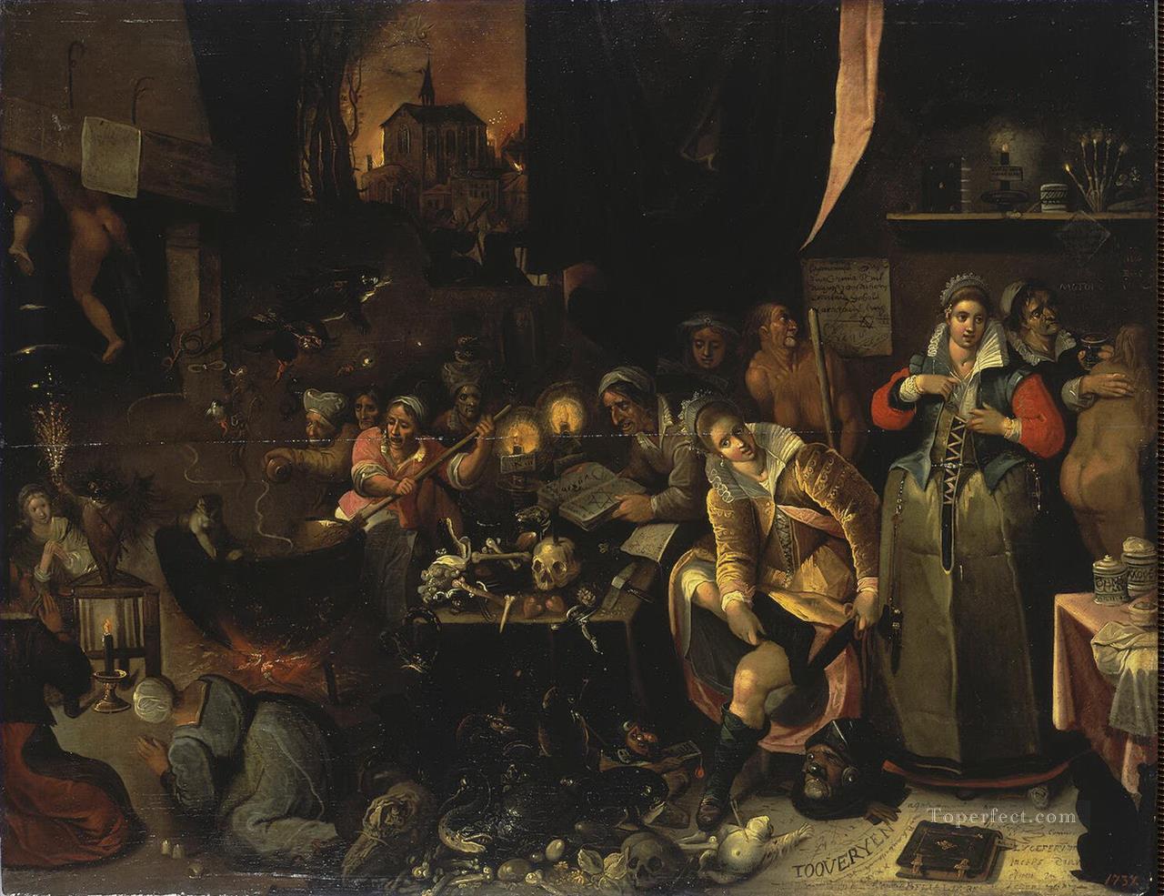 Francken Frans II ZZZ Witches Kitchen Oil Paintings